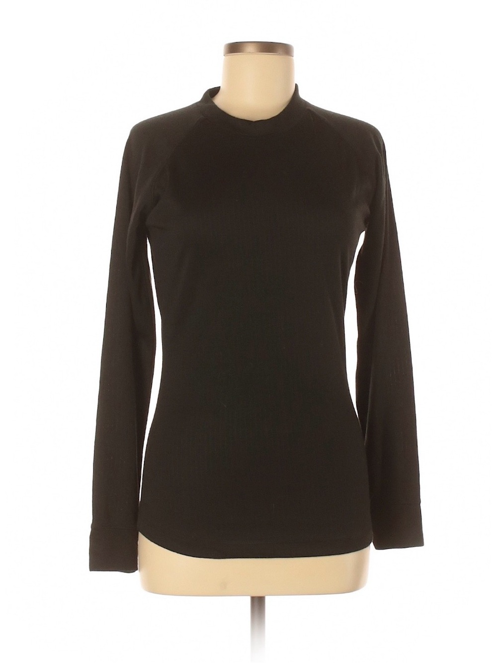 TRESPASS Go Further Classic Black Long-Sleeve Crewneck Top